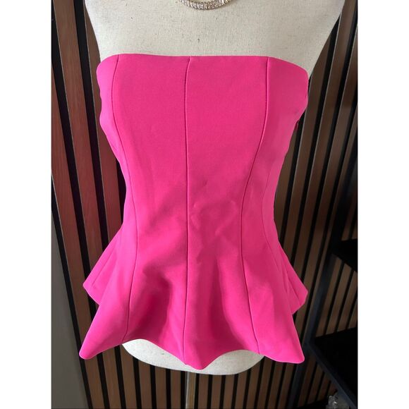 Zara pink corset top size M cute going out shirt NWT - Picture 1 of 5